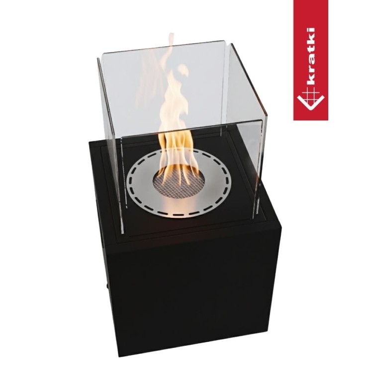 biokominek TOWER MINI KRATKI kominek stolik idealny do mieszkania, na balkon, taras, do ogrodu