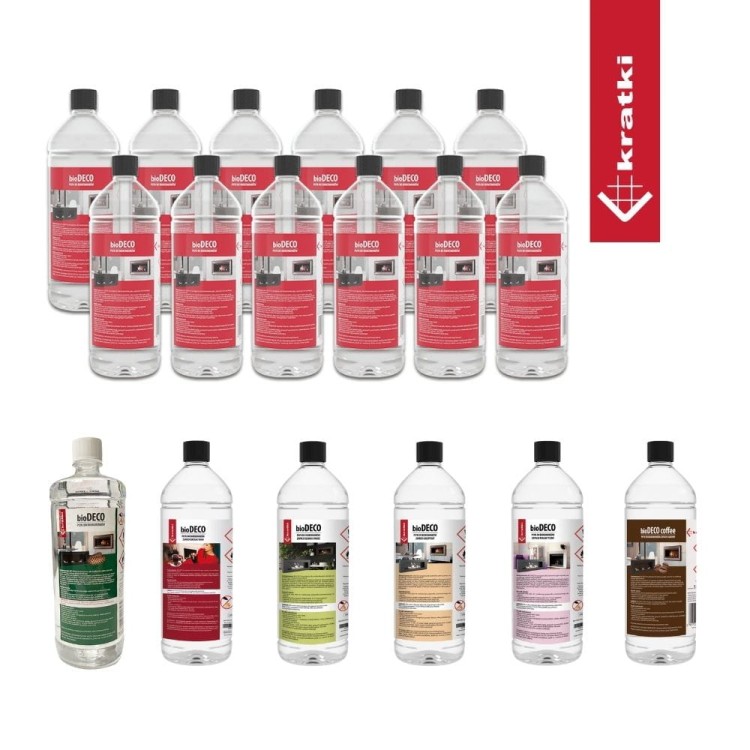 biopaliwo płyn do biokominków KRATKI BIO-DECO szeroka oferta zapachów, paliwo z atestem PZH