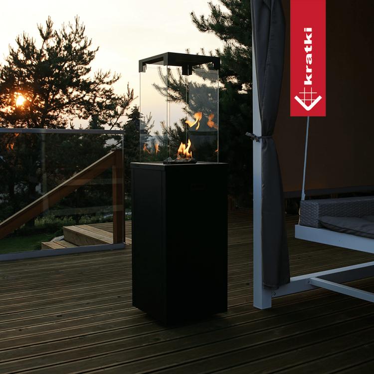 ogrzewacz gazowy tarasowy PATIO LIGHT KRATKI wizualizacja